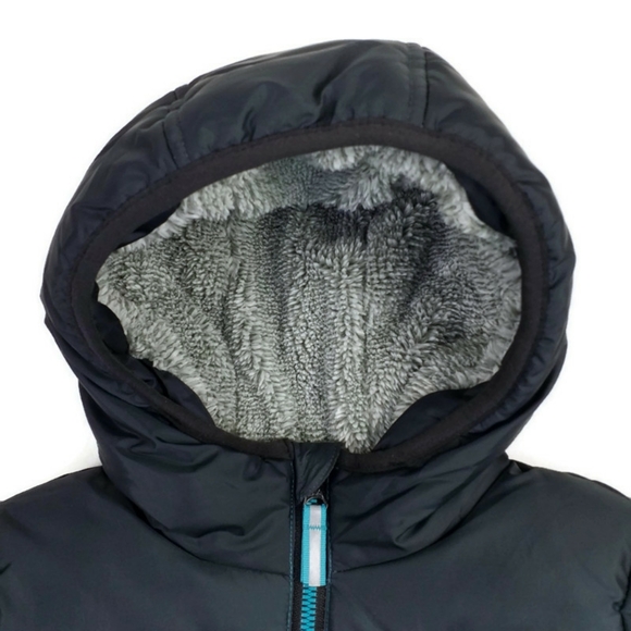 Wonder Nation Clear Ocean Ombre Zip Front Hooded Bubble Coat Toddler Boy 2T EUC - Picture 7 of 14